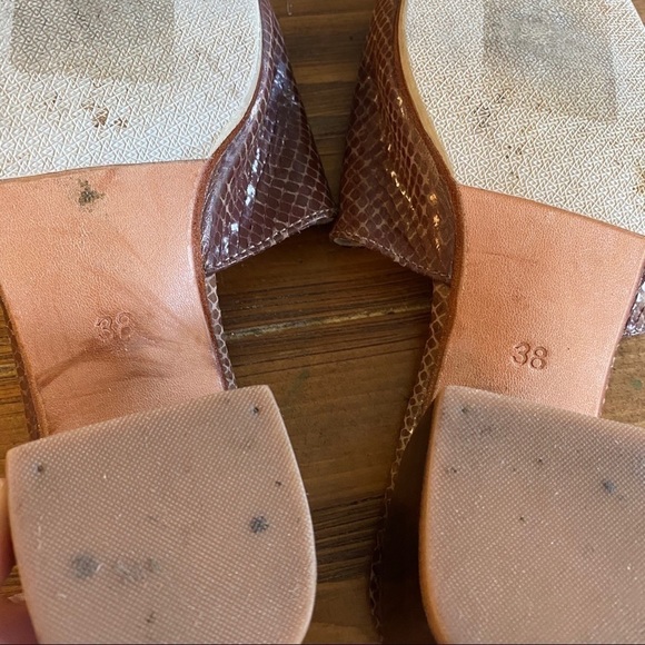 JAMES SMITH Snake Skin Sicily Slide Heel Sandal 38 - Picture 9 of 10